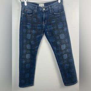 Current/Elliott x Marni Pearl Print Boyfriend Jeans size 0/24